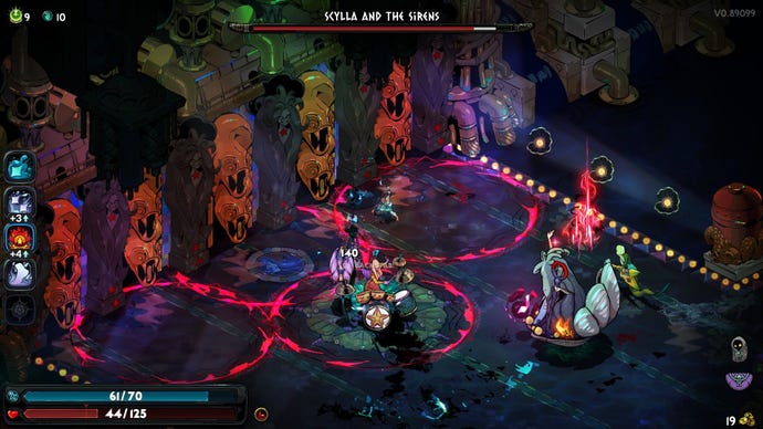 Melino&euml; battles Scylla and the Sirens in Hades 2.